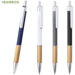 Stylo bille aluminium et bambou