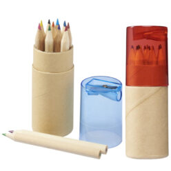 Set de 12 crayons de couleur avec taille-crayon