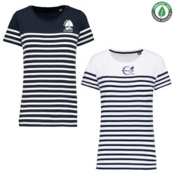 Tee-Shirt marin col rond Bio femme